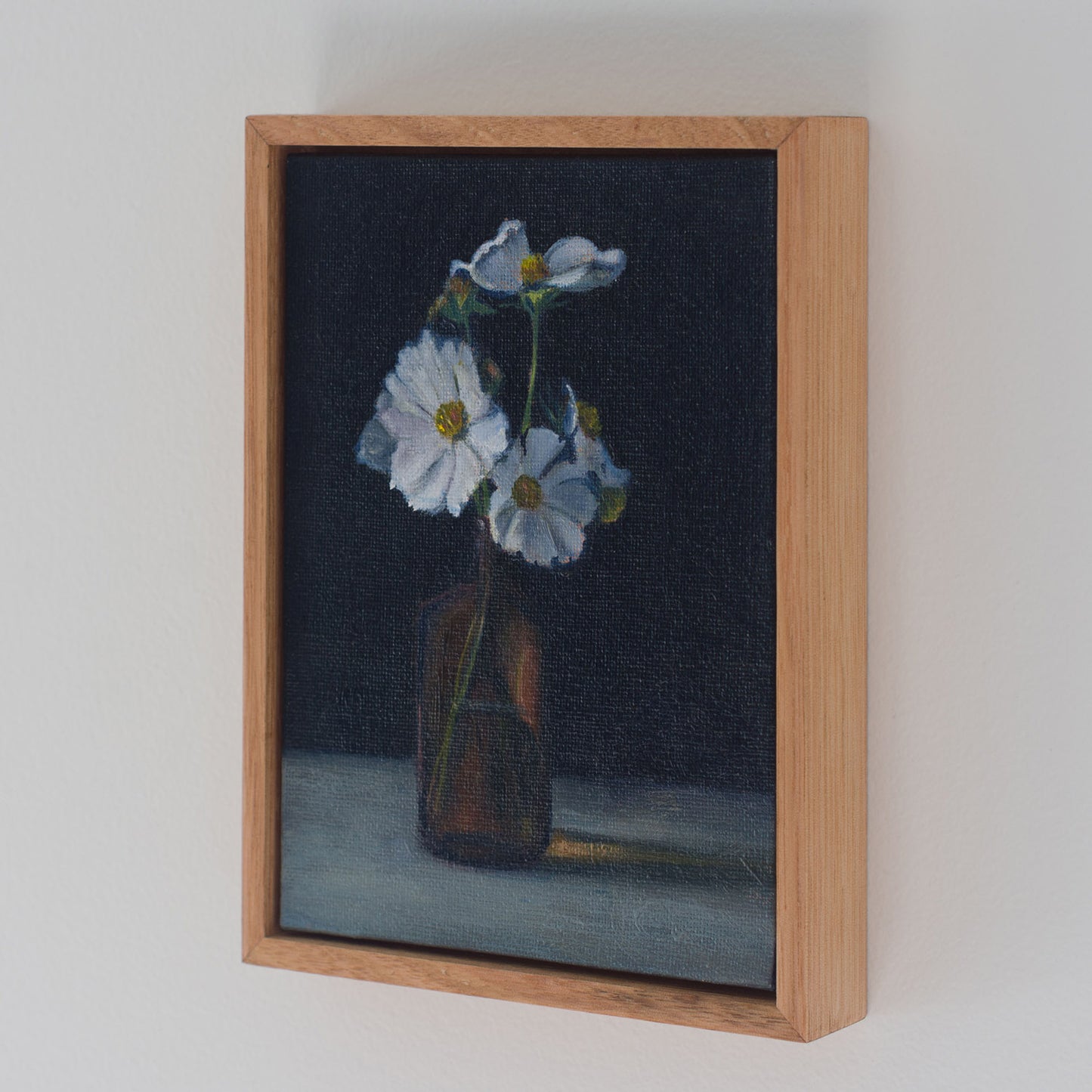 Vintage Bottle With Cosmos